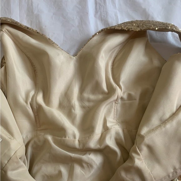 Custom  made gold dress womans - Picture 5 of 12